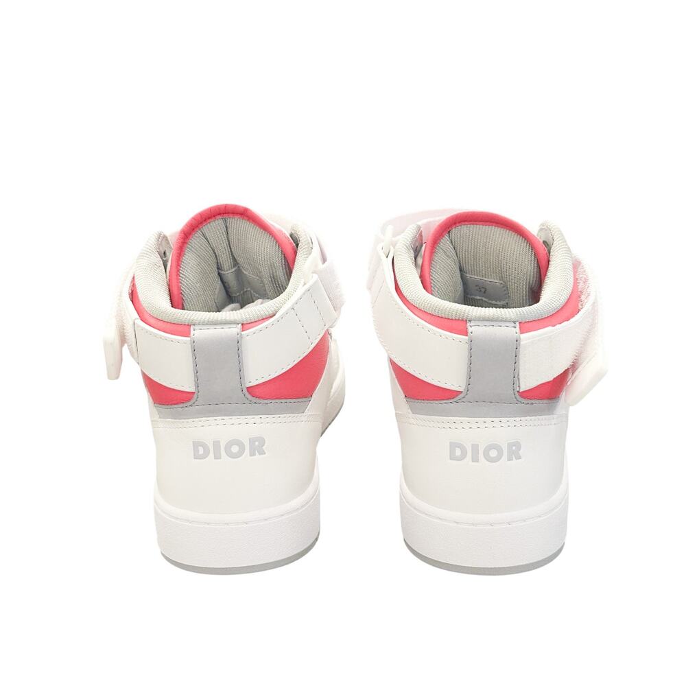 DIOR NIB B27 High Top White & Pink Oblique Leather Sneakers Size 37 $1250 - Picture 5 of 8